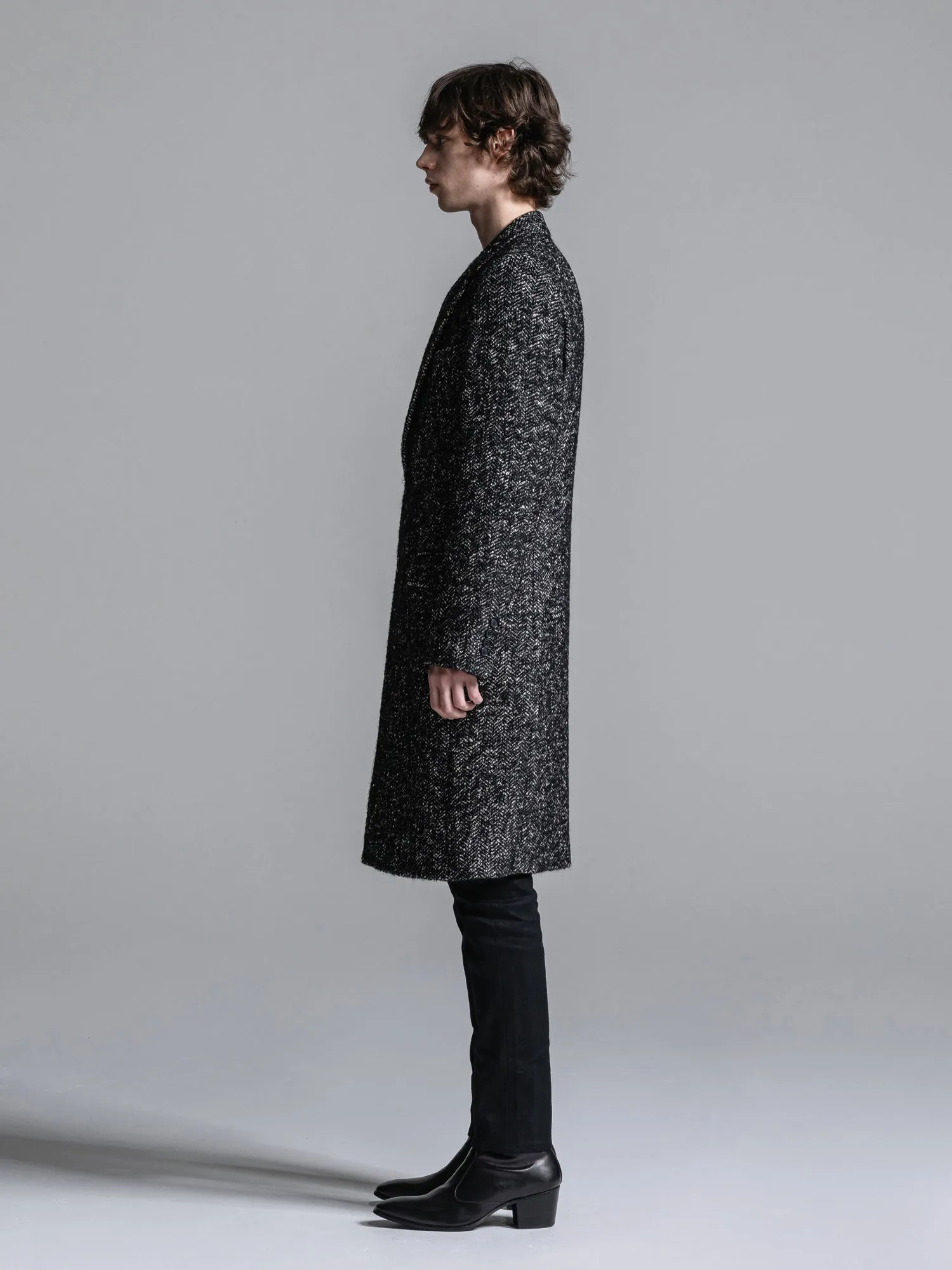 RAFANELLI TWEED CHESTERFIELD COAT [2024A/W]