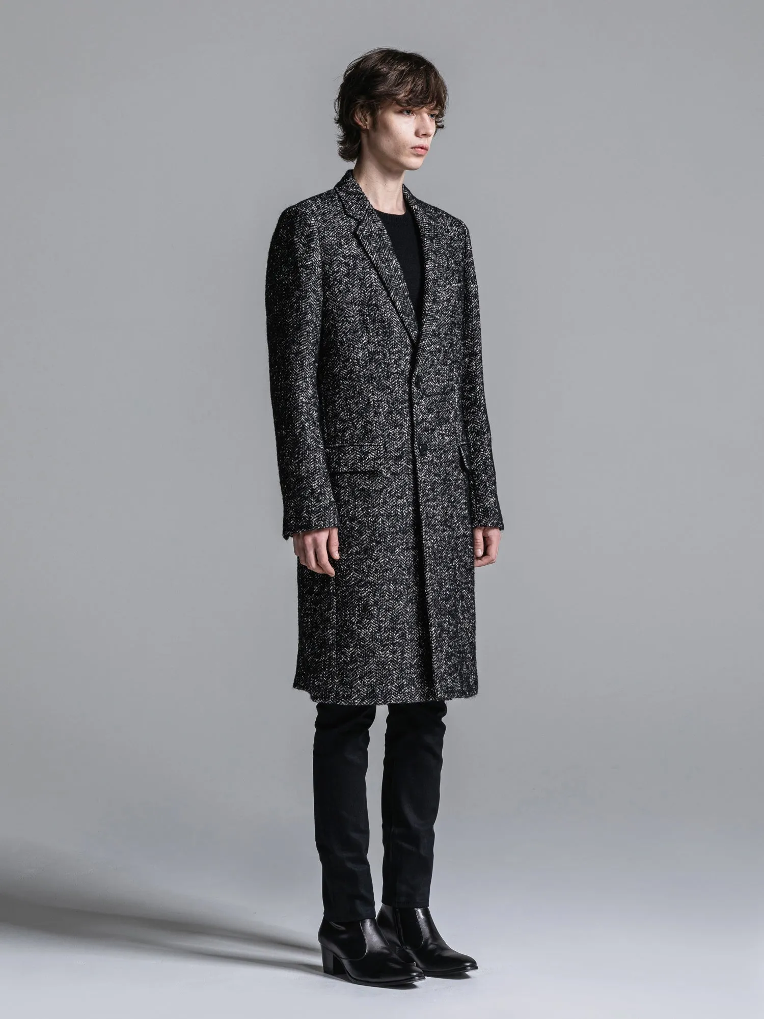 RAFANELLI TWEED CHESTERFIELD COAT [2024A/W]