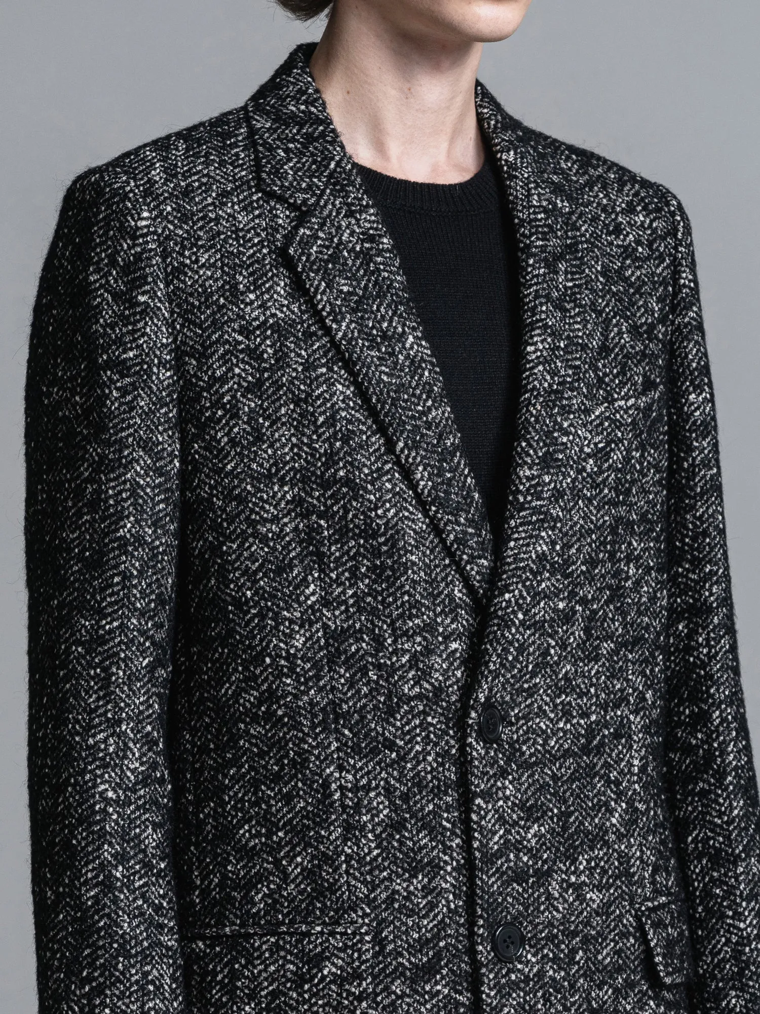 RAFANELLI TWEED CHESTERFIELD COAT [2024A/W]