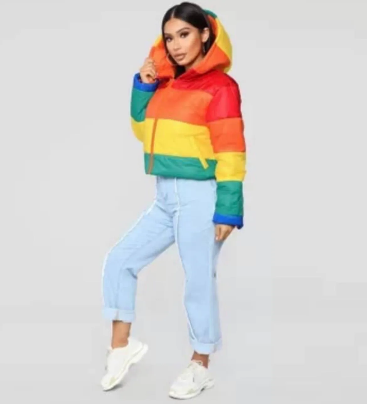 Rainbow Puffer Coat