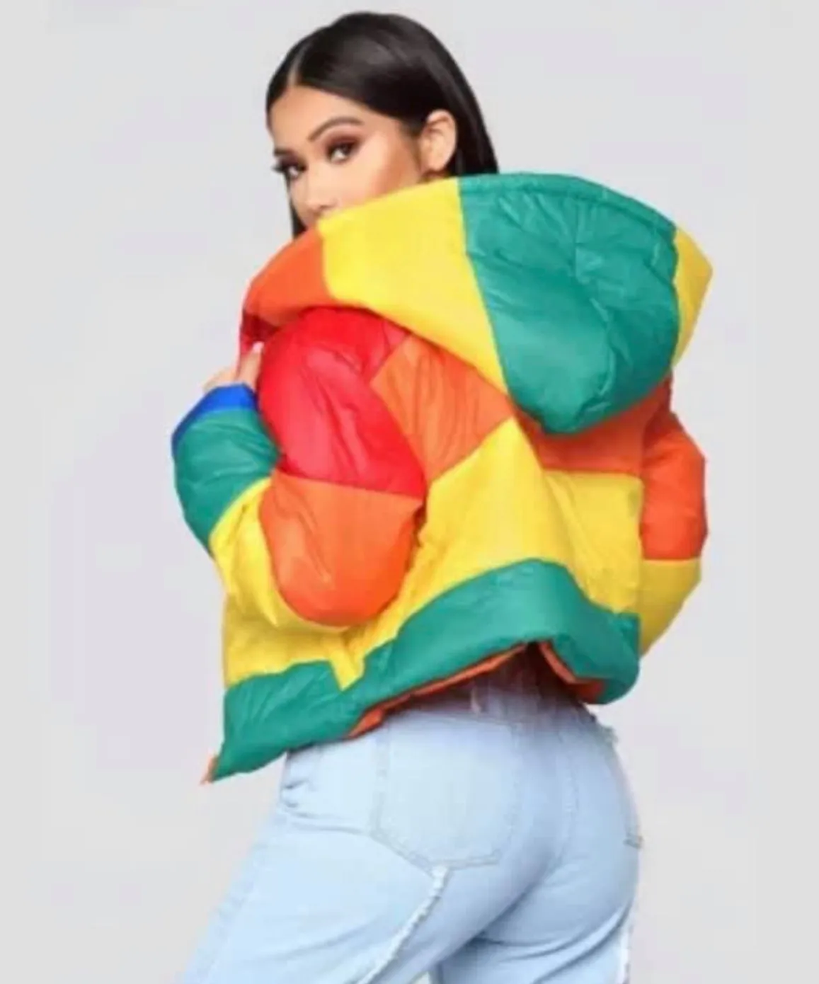Rainbow Puffer Coat