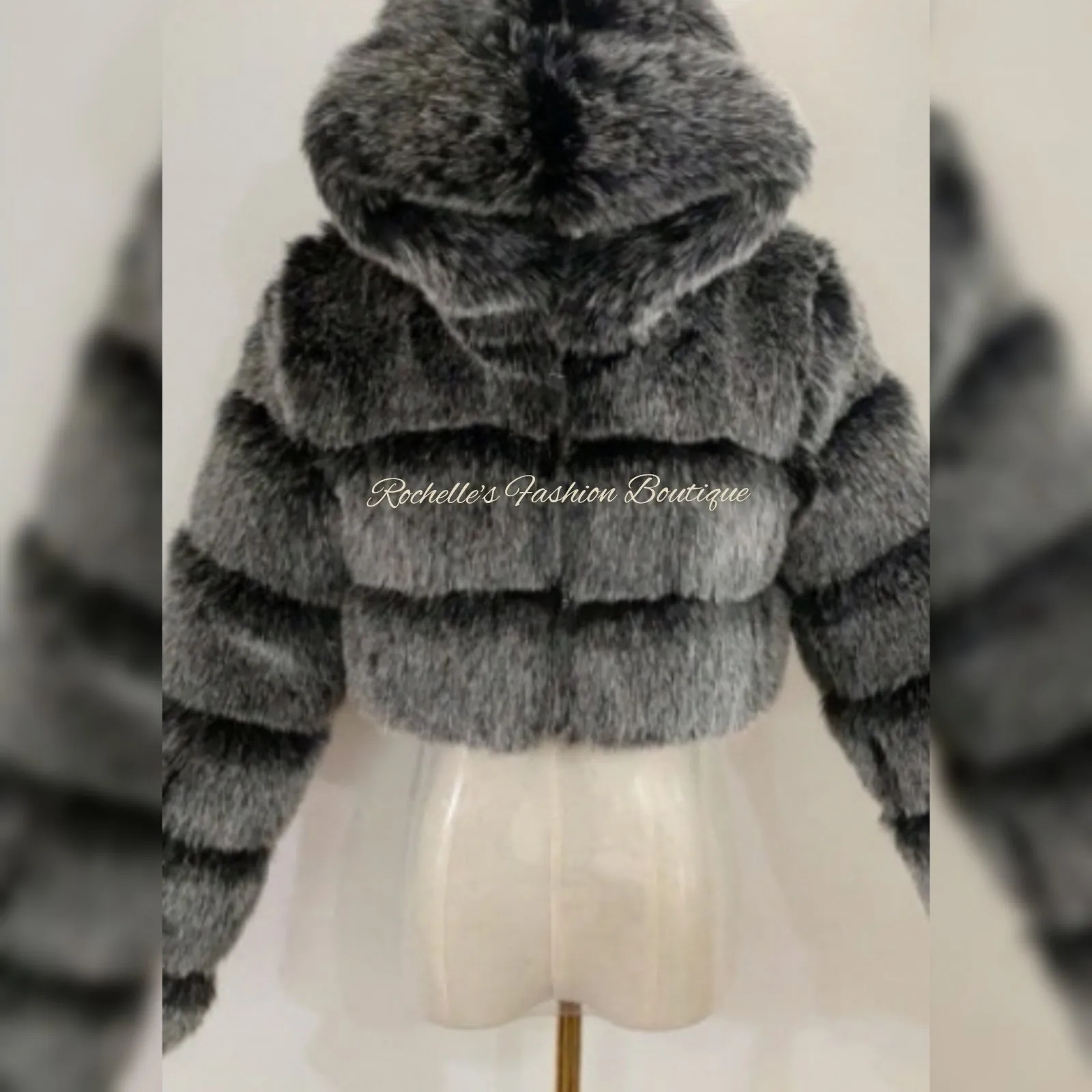 Red Fur Crop Coat