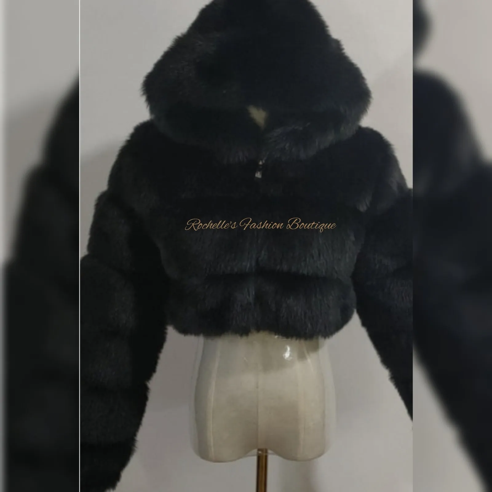 Red Fur Crop Coat