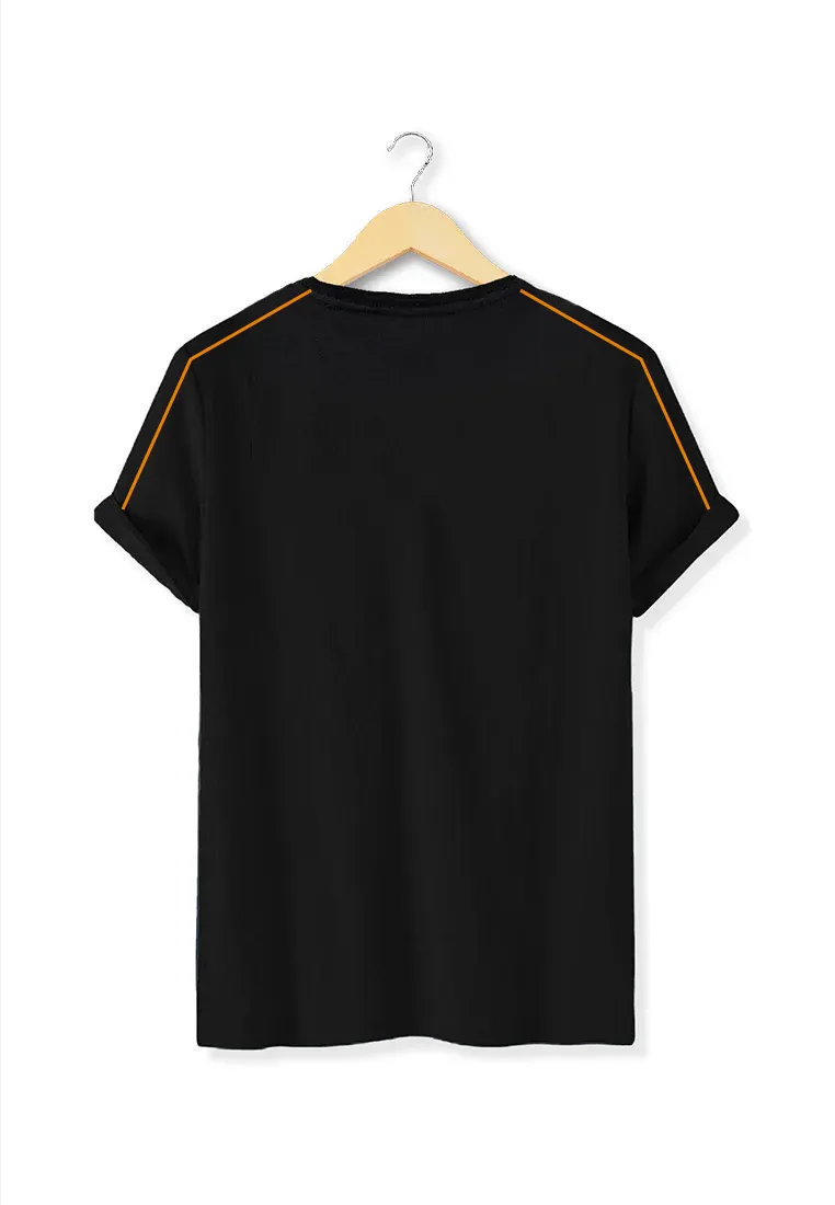 Ryusei Kaos Pria Kamazaki Button Black