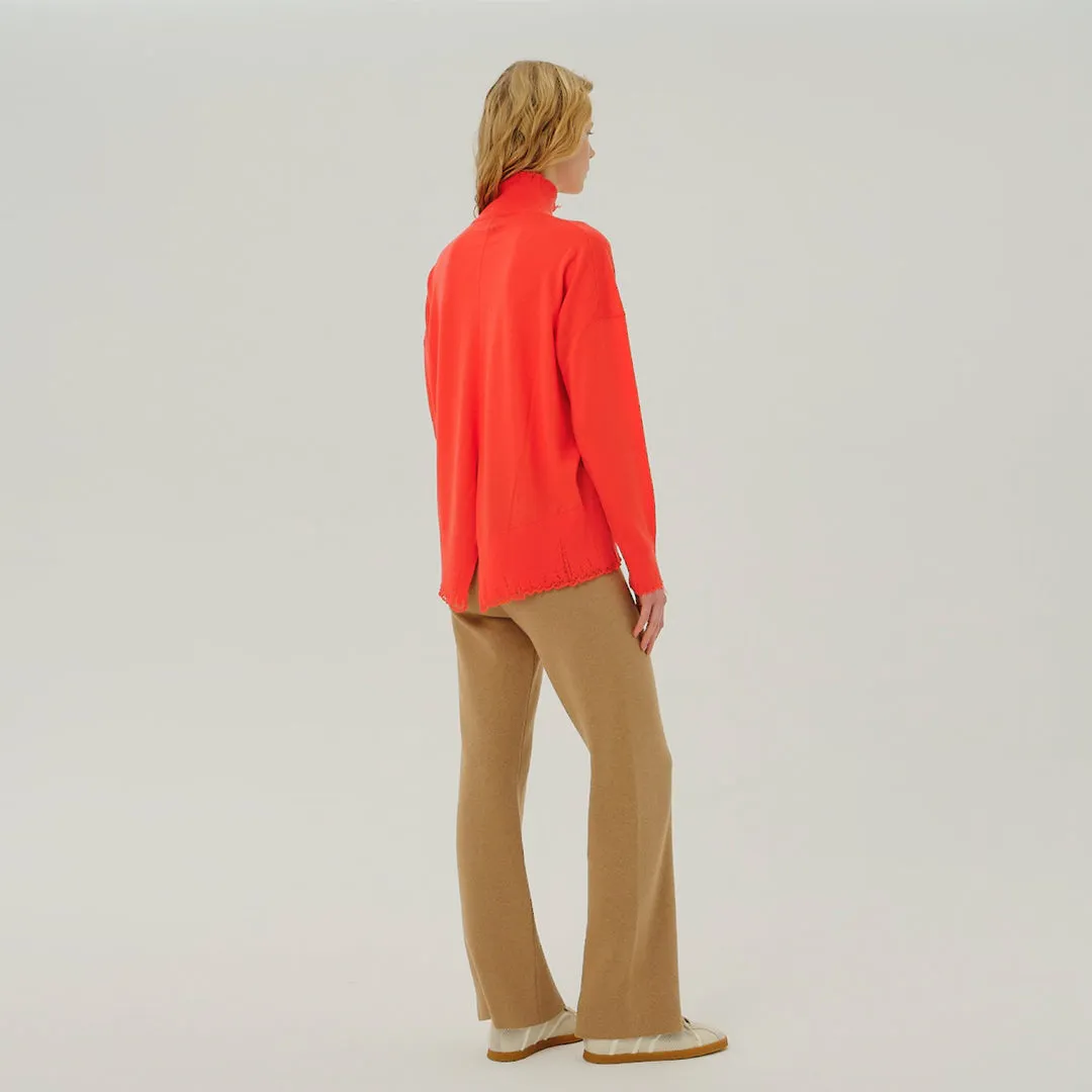 Sato - 100% Wool Turtleneck Red Sweater