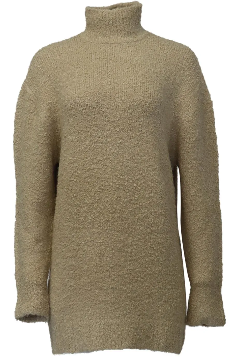 SER.O.YA BOUCLÉ KNIT TURTLENECK MINI DRESS MEDIUM