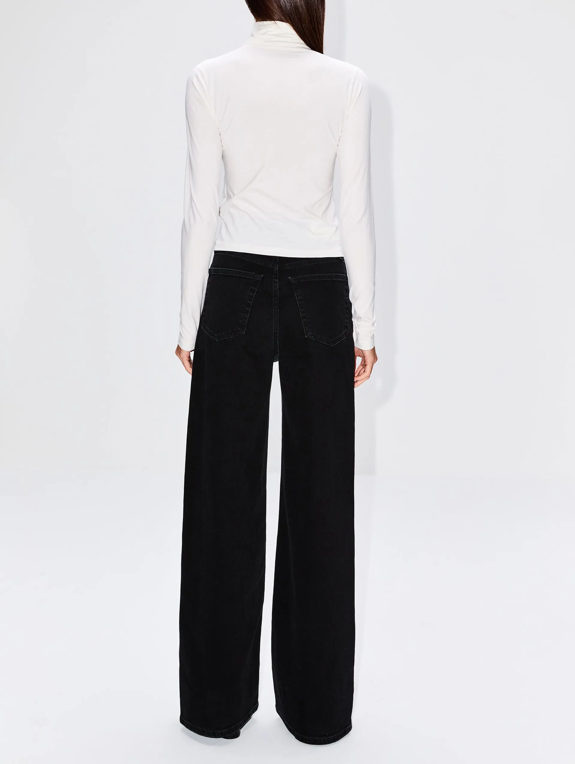 Sheer Turtleneck Top