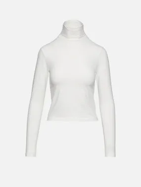 Sheer Turtleneck Top