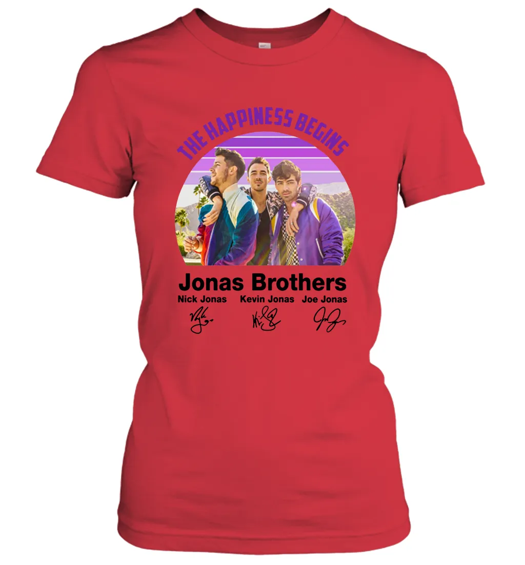 Signatures The Happiness Begins Jonas Brothers Shirt Women's T-Shirt