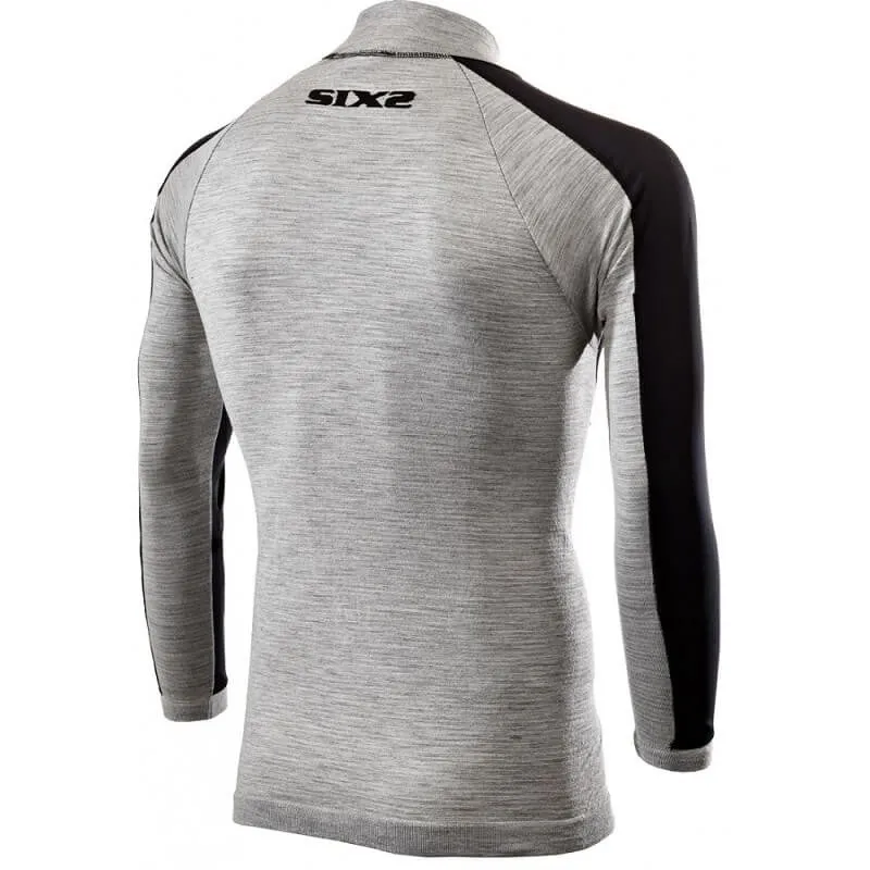 SIX2 Merinos Wool TS4 FF Mock Turtleneck Jersey