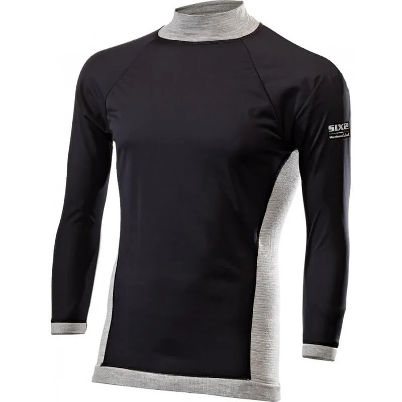SIX2 Merinos Wool TS4 FF Mock Turtleneck Jersey