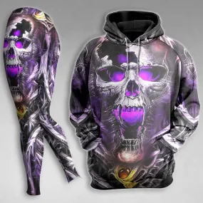 Skull Purple Gothic Combo Hoodie and Leggings