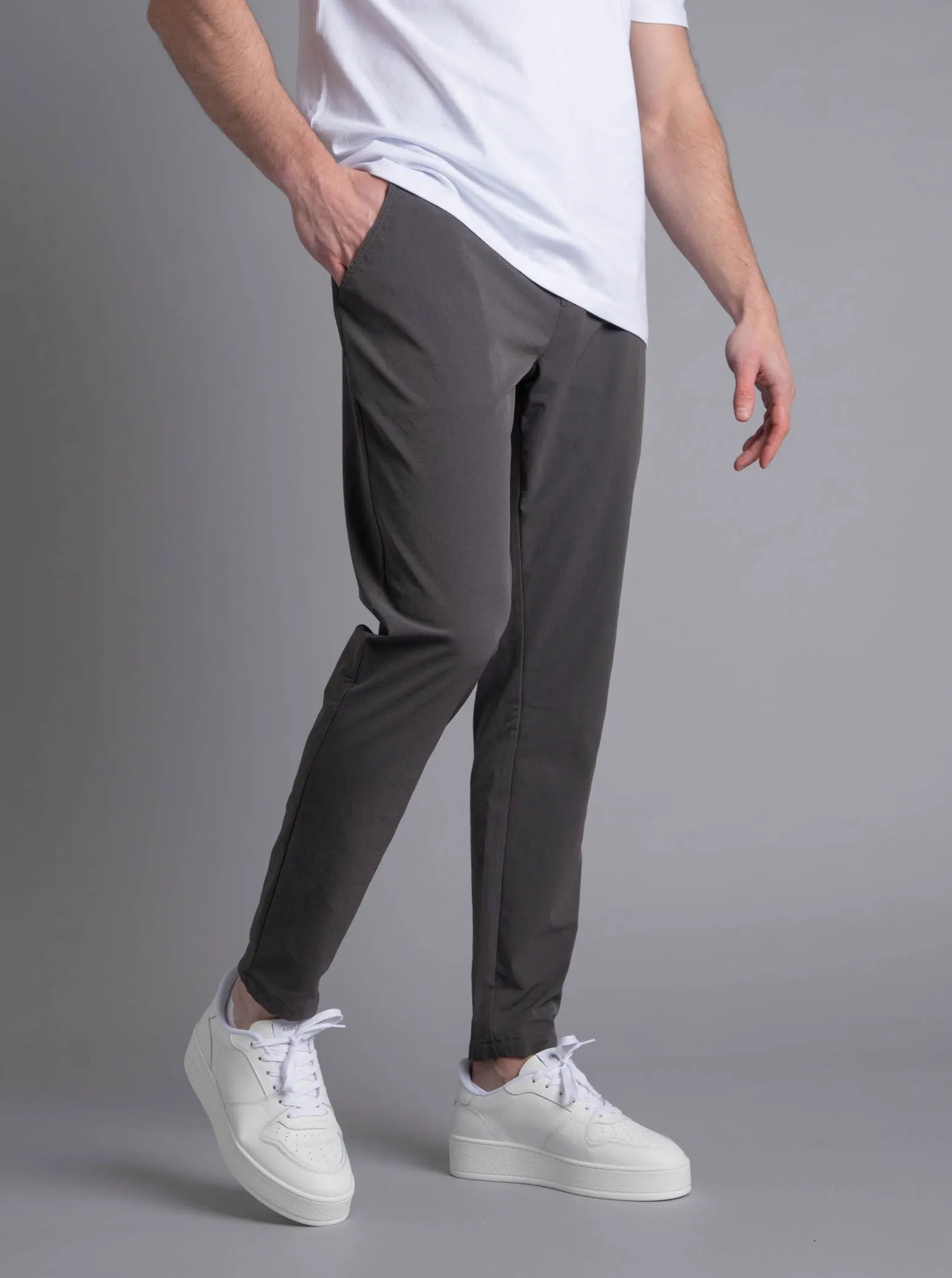 Smart Stretch Trouser In Charcoal