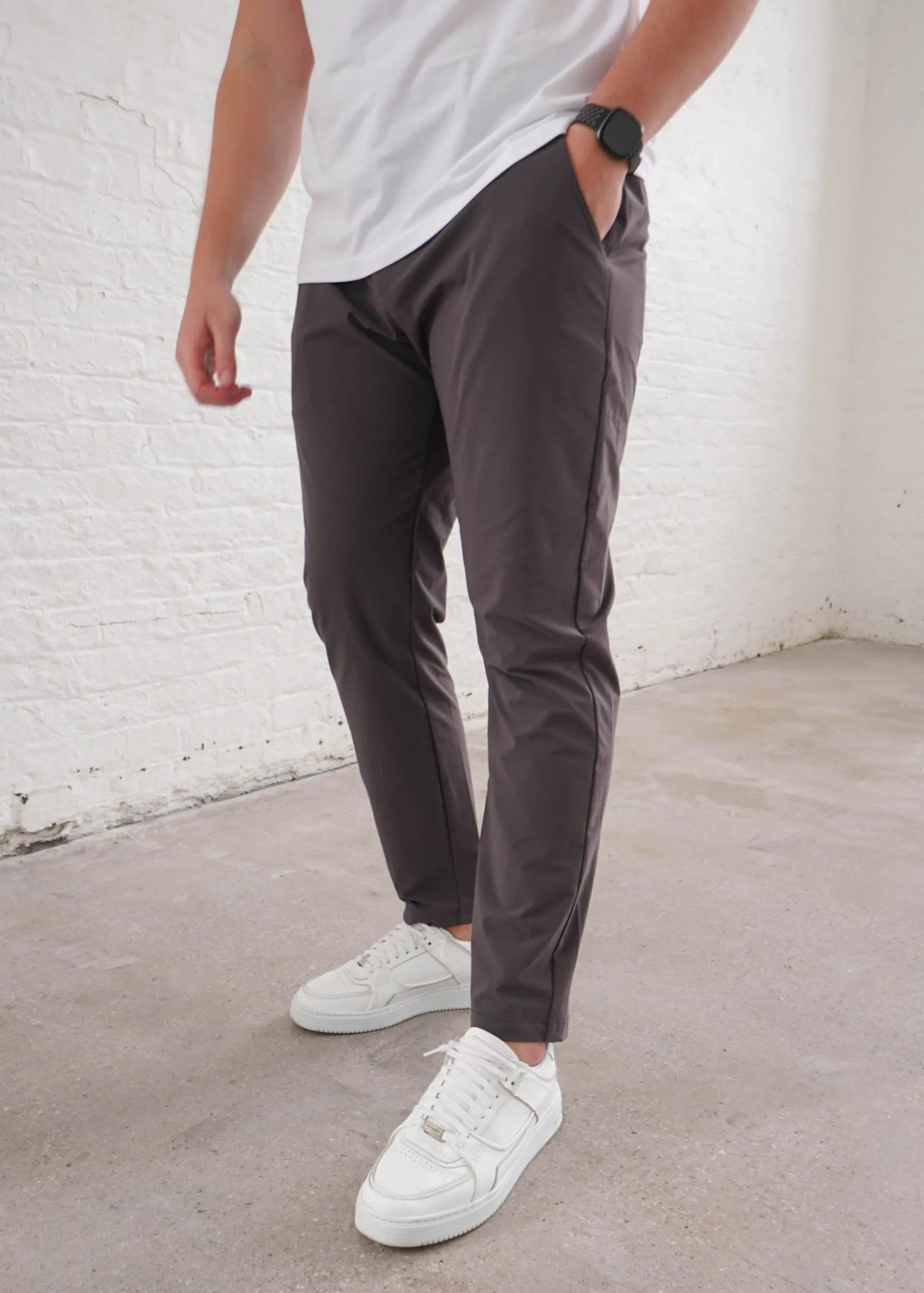Smart Stretch Trouser In Charcoal
