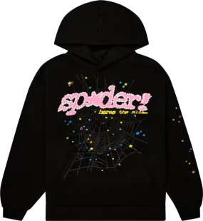 SP5DER BLACK P*NK V2 HOODIE 'BLACK'