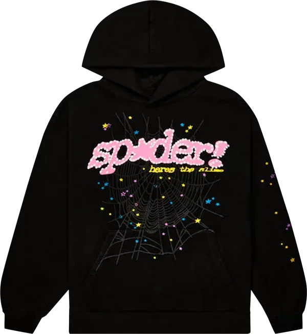 SP5DER BLACK P*NK V2 HOODIE 'BLACK'