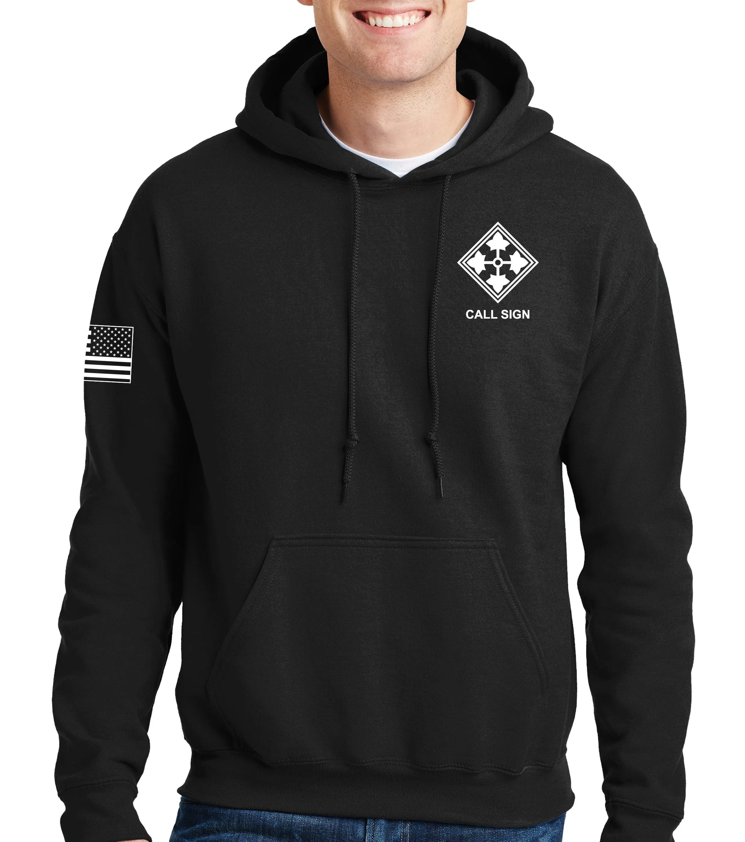 Spartans Black Unisex Hoodie Sweatshirt. This sweatshirt is NOT approved for PT