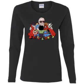 Stan Lee Shirt - Father Of Super Heroes Women Long Sleeve Shirt