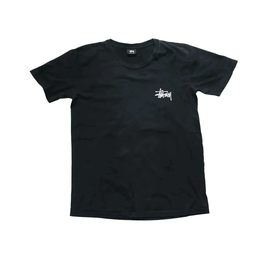 STUSSY FIRE DRAGON BLACK TEE  (M)