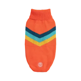 Stylish Alpine Dog Sweater - Orange Turtleneck Pet Apparel