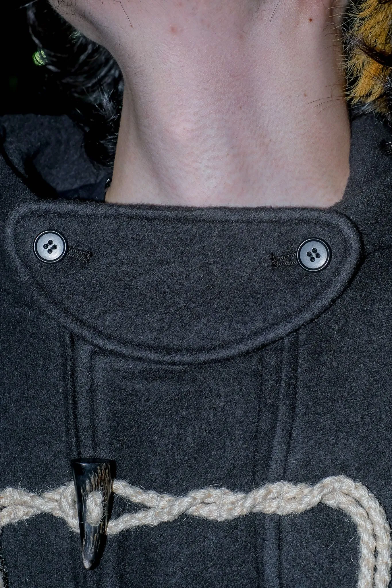 SUGARHILL  CORDED DUFFLE COAT(CHARCOAL BLACK)