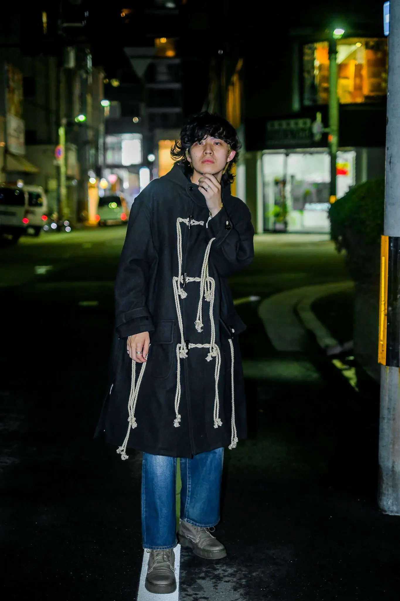 SUGARHILL  CORDED DUFFLE COAT(CHARCOAL BLACK)