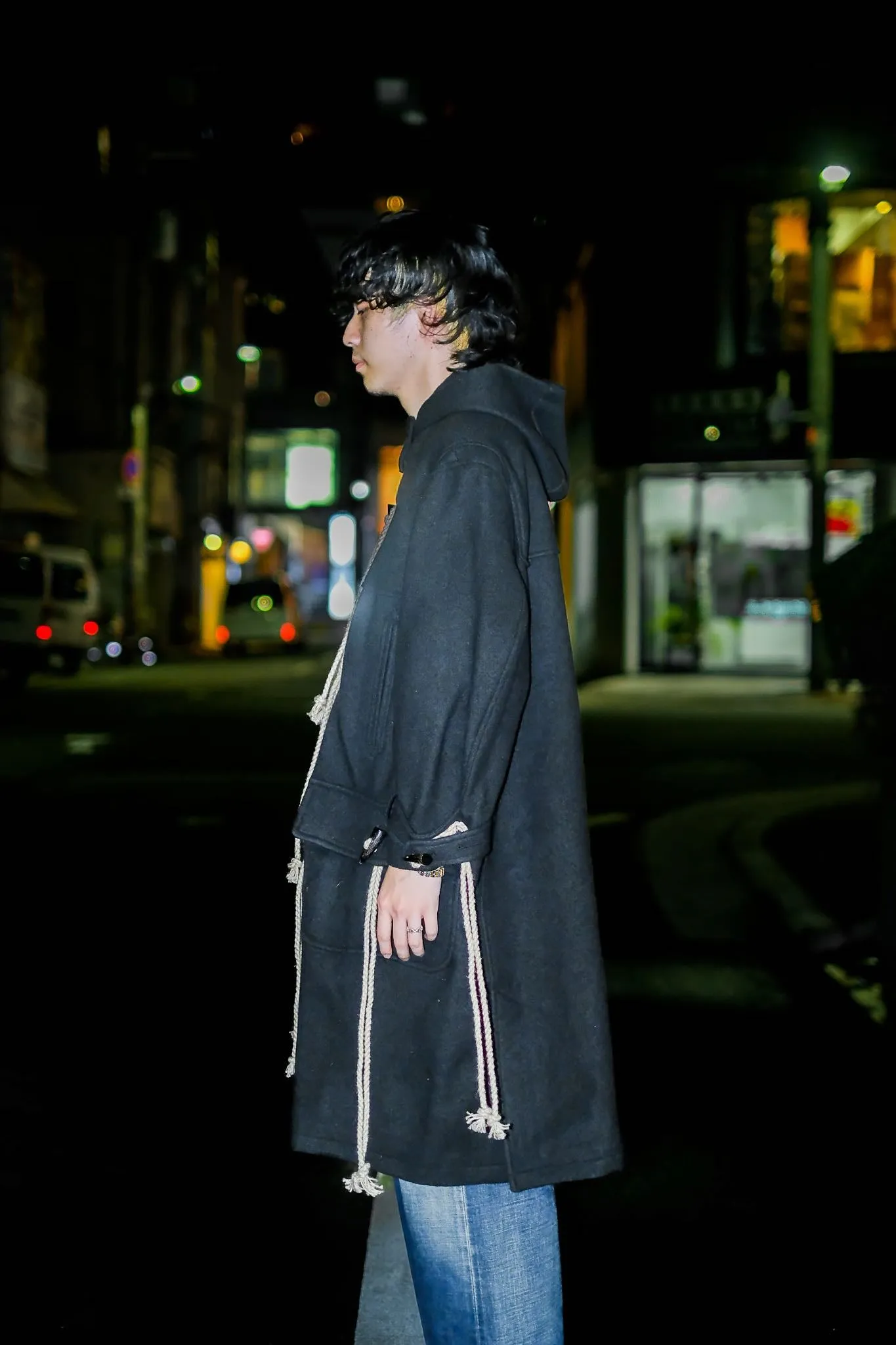 SUGARHILL  CORDED DUFFLE COAT(CHARCOAL BLACK)