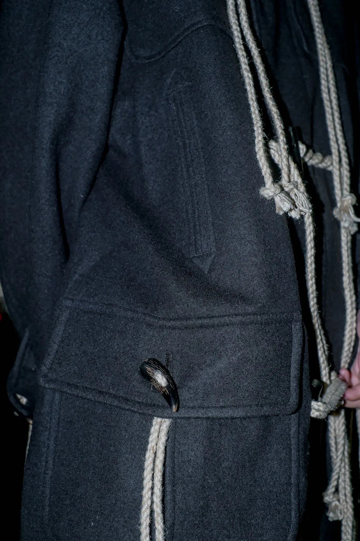 SUGARHILL  CORDED DUFFLE COAT(CHARCOAL BLACK)