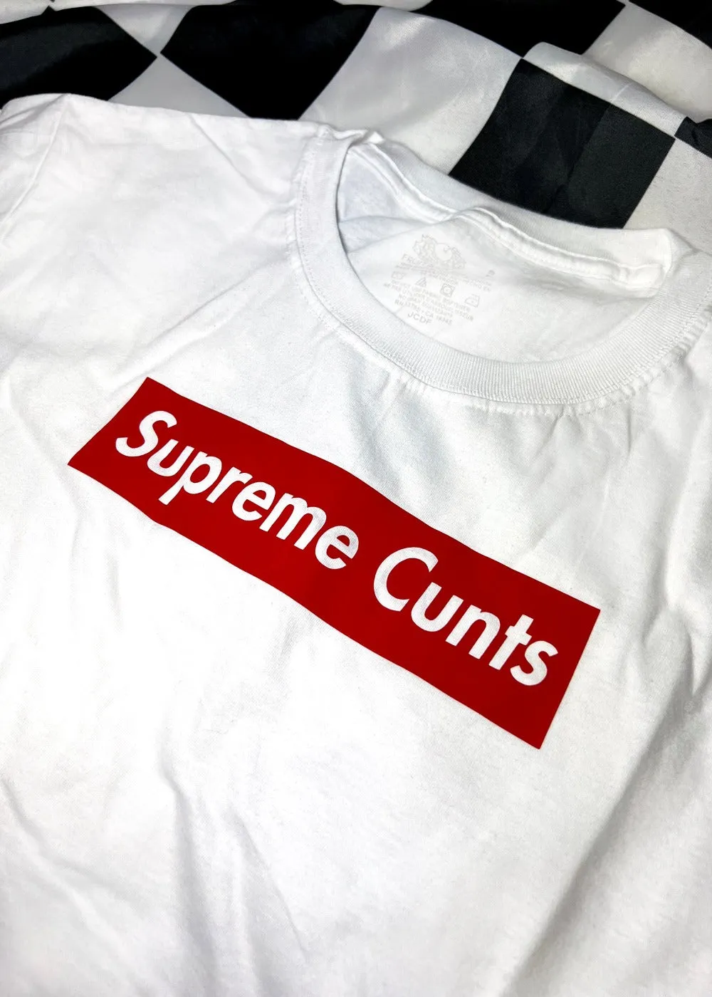 Supreme Cunts Red Logo Graphic T Shirt
