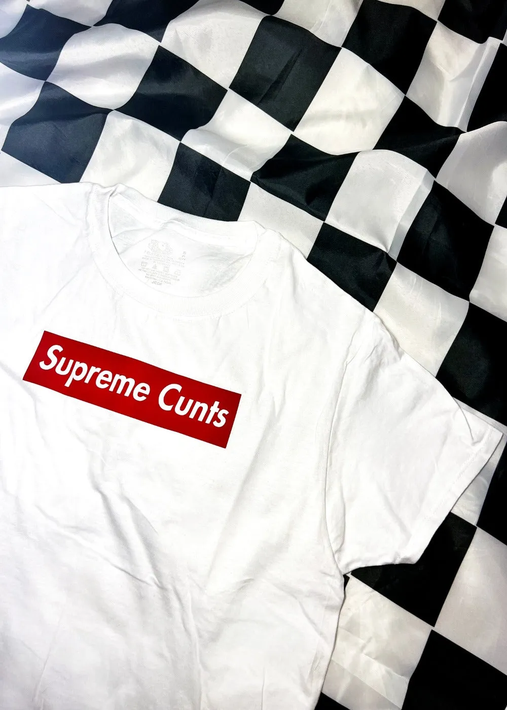 Supreme Cunts Red Logo Graphic T Shirt