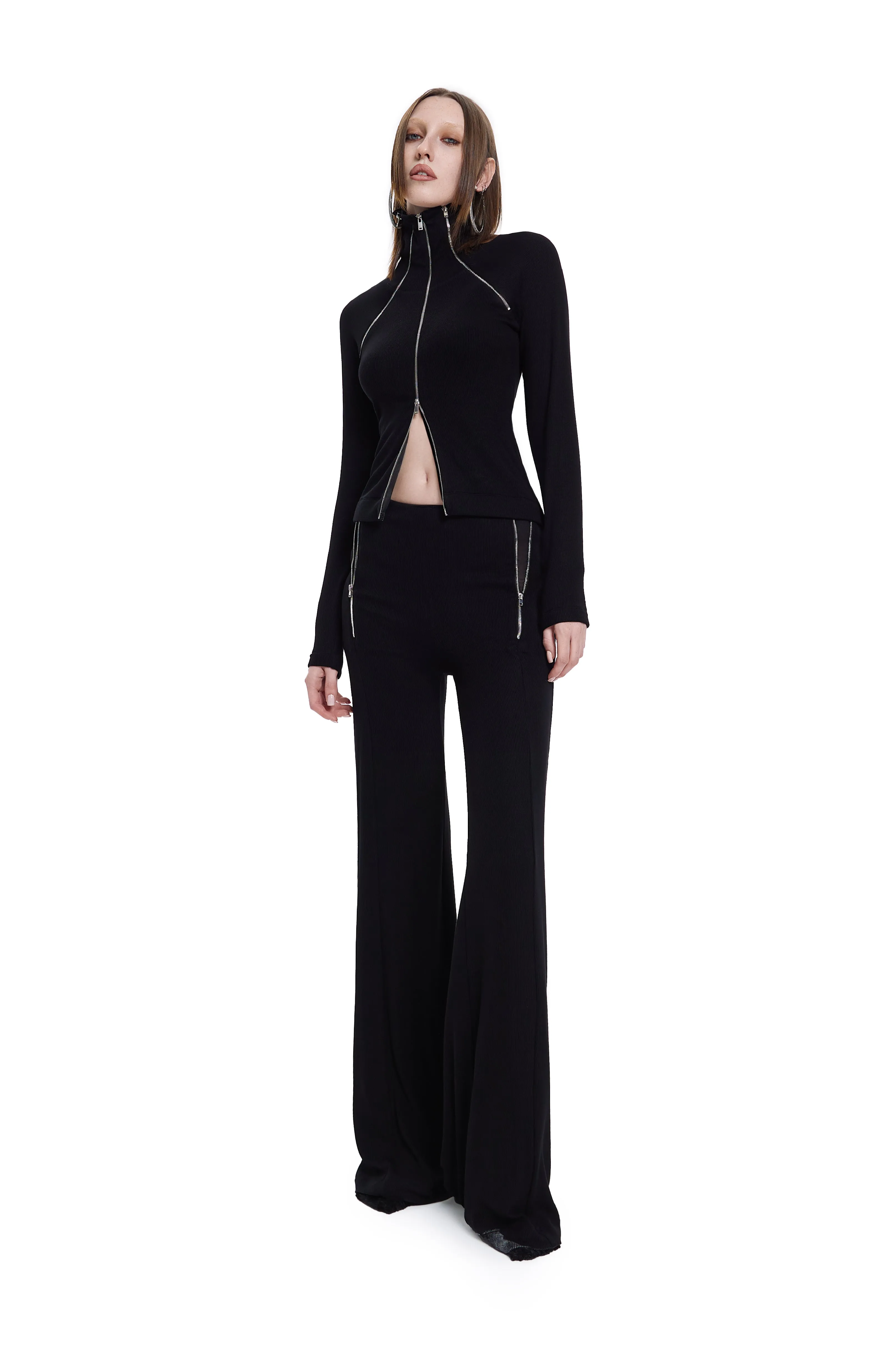 Transient Turtleneck Top in Black