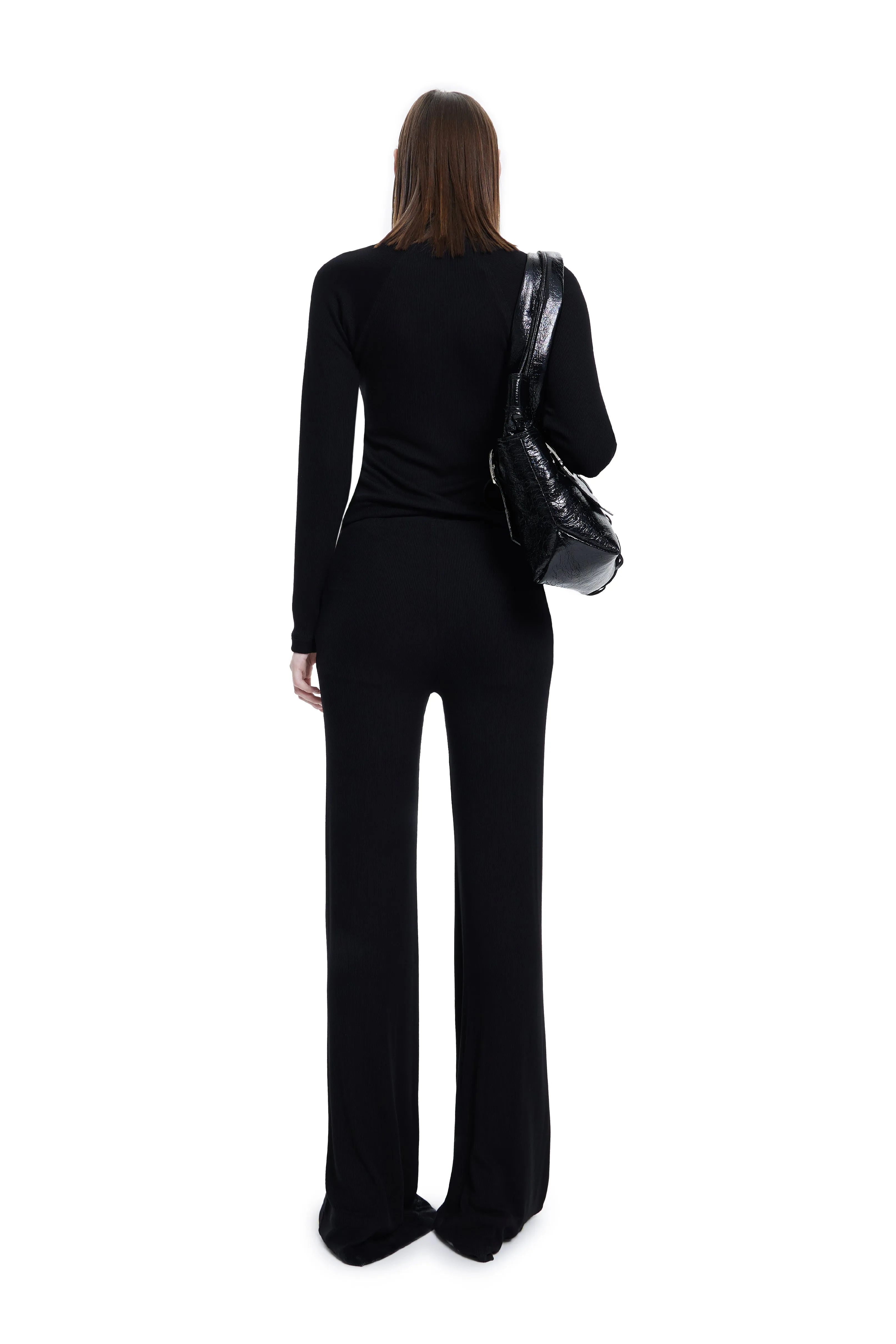 Transient Turtleneck Top in Black