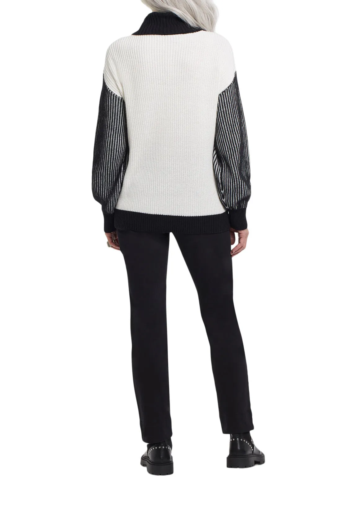 Tribal 1171O - L/S Turtleneck Sweater - Color Poppy Red
