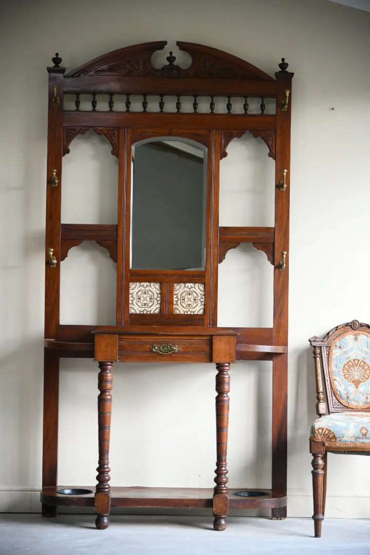 Victorian Aesthetic Movement Mahogany Hall Stand
