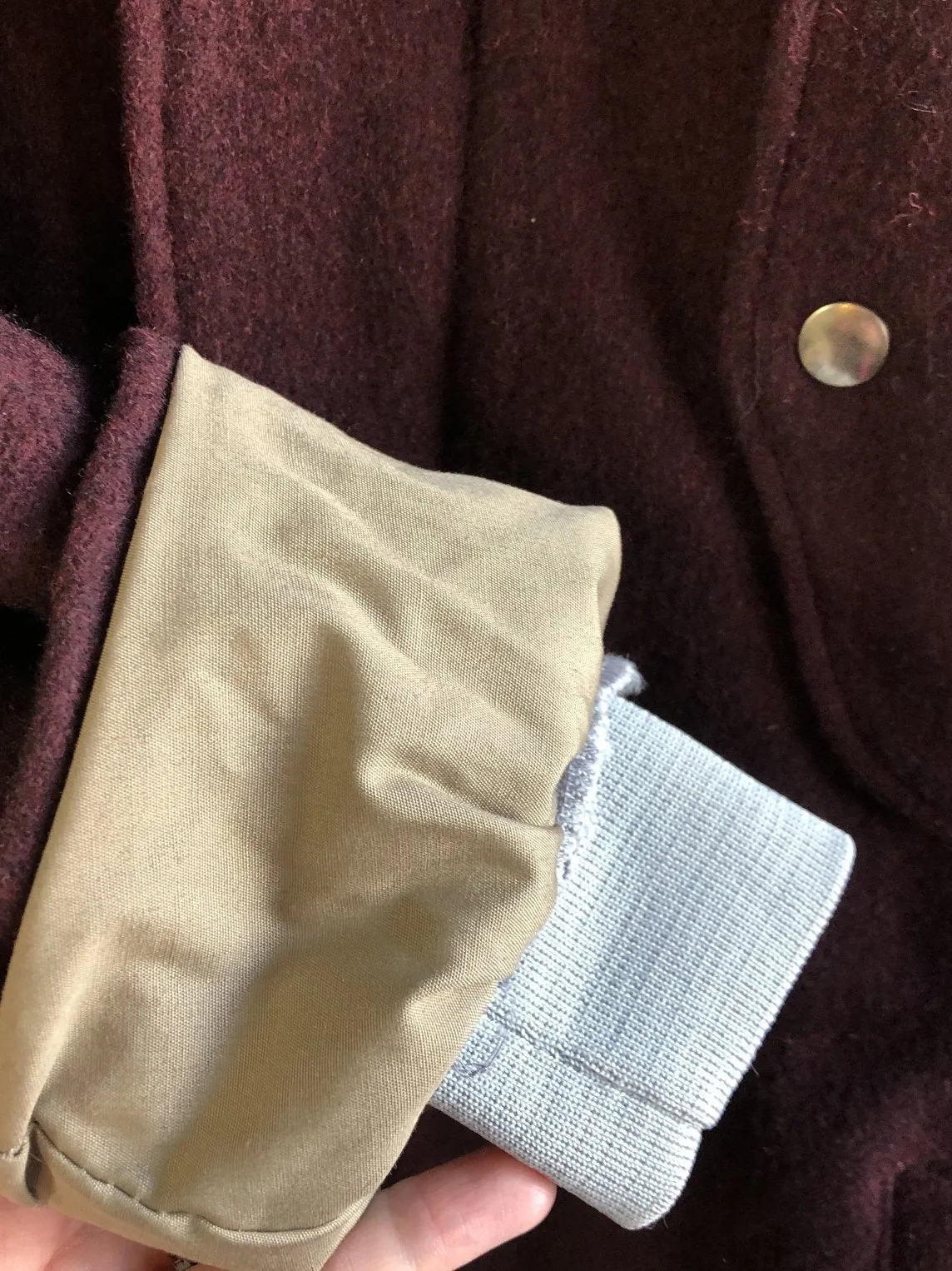 Vintage Rice Sportswear Wool Duffle Coat . Made in Canada. NWOT