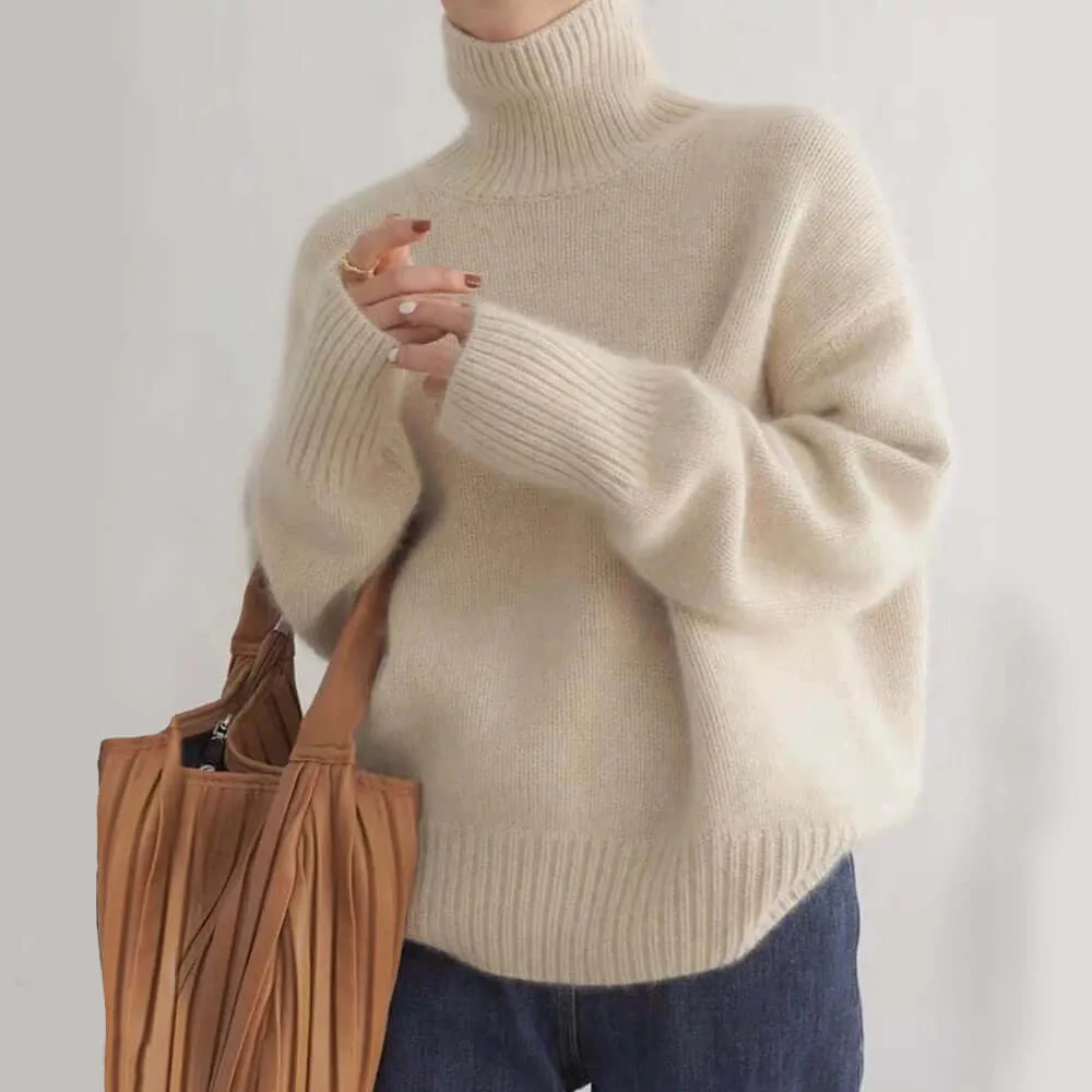 Women's Cashmere Touch Turtleneck Sweater