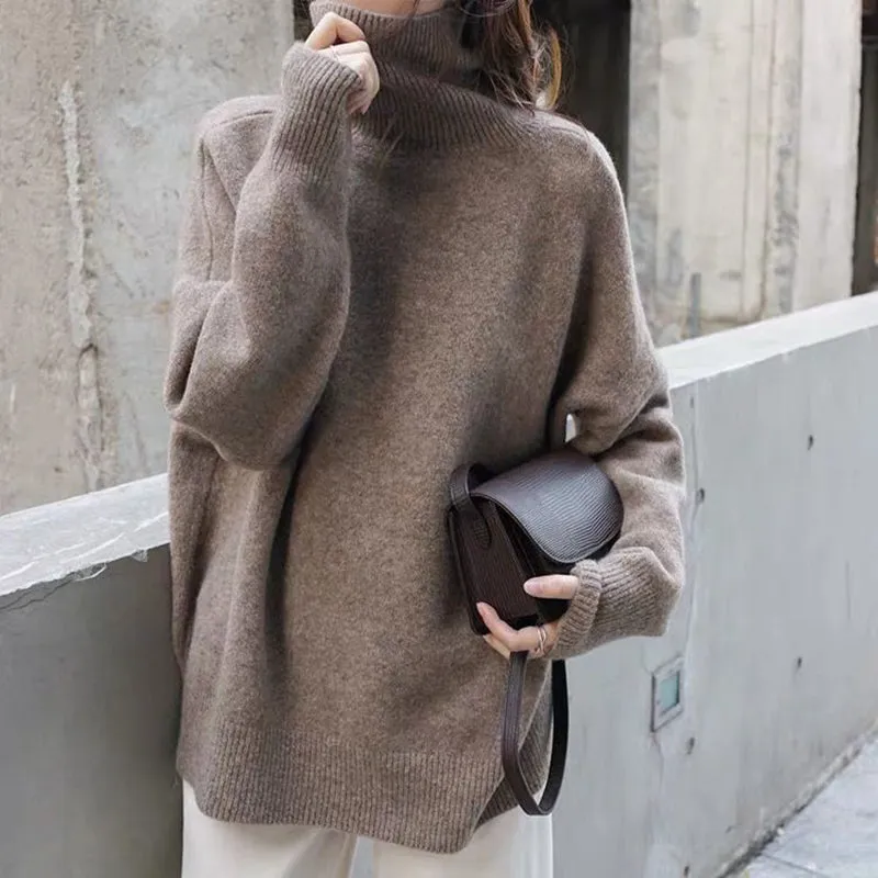 Women's Loose-fit Turtleneck Sweater