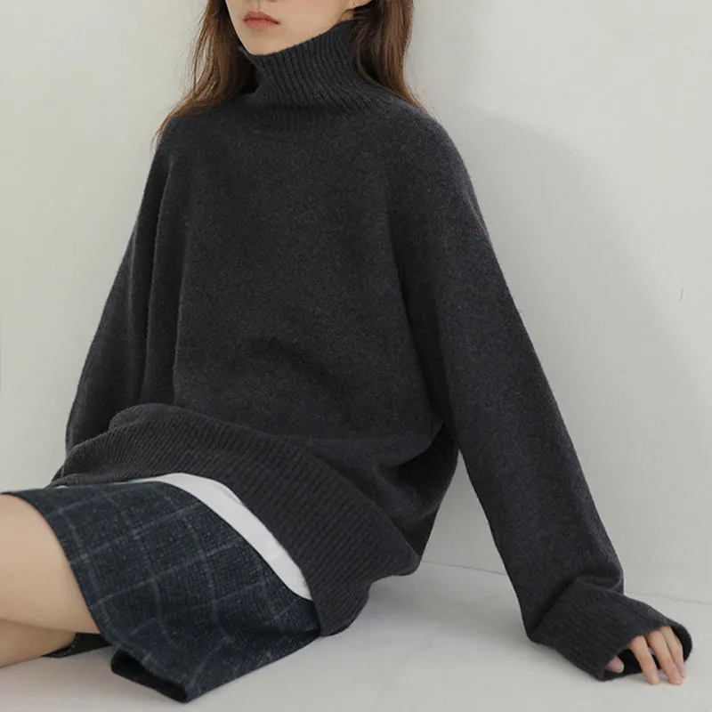 Women's Loose-fit Turtleneck Sweater